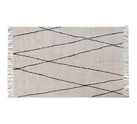 Tapis berbère à franges en coton écru 160 x 230cm HODNA
