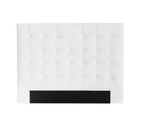 Miliboo Tête de lit capitonnée Blanc cassé 160 cm HALCIONA