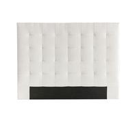 Miliboo - Tête de lit capitonnée en tissu beige clair naturel L160 cm HALCIONA