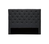 Miliboo Tête de lit capitonnée en Tissu Gris foncé L140 cm ENGUERRAND
