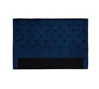 Miliboo Tête de lit capitonnée en Tissu Velours Bleu Nuit L160 cm ENGUERRAND