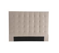 Miliboo Tête de lit capitonnée en Tissu Velours Taupe L160 cm HALCIONA