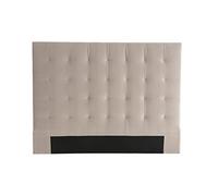 Miliboo Tête de lit capitonnée en Tissu Velours Taupe L160 cm HALCIONA