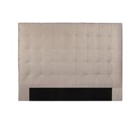 Miliboo - Tête de lit capitonnée en tissu velours taupe L180 cm HALCIONA