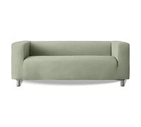 Milica | Housse de canapé Extensible Compatible avec Le modèle Klippan d’IKEA et similaires | pour canapés à accoudoirs Hauts | Tissu Doux, et Ajustable | Couleur Vert Clair pour Ambiance Naturelle