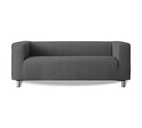 Milica | Housse de canapé Extensible Compatible avec Le modèle Klippan d’IKEA et similaires | pour canapés à accoudoirs Hauts | Tissu Doux, et Ajustable | Couleur Gris Moderne