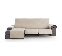 Milica Housse Matelassée pour Canapé d’Angle Relax Convient pour accoudoir Droit ou Gauche | Ajustement Parfait pour Sièges Inclinables | Lavable | Taille 240 cm | Couleur Beige
