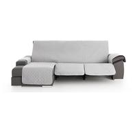 Milica Housse Matelassée pour Canapé d’Angle Relax Convient pour accoudoir Droit ou Gauche | Ajustement Parfait pour Sièges Inclinables | Lavable | Taille 220 cm | Couleur Gris Clair