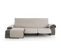 Milica Housse Matelassée pour Canapé d’Angle Relax Convient pour accoudoir Droit ou Gauche | Ajustement Parfait pour Sièges Inclinables | Lavable | Taille 240 cm | Couleur Lin