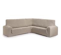 Milica Housse pour canapé d'angle Symétrique | Tissu Super Extensible, Ajustement Parfait, Protection intégrale | Élastique Lavable, antidérapante - Couleur : Beige, Taille Extra (jusqu'à 600 cm)