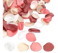 Milifox 200 Pièces Fleurs de Roses en Soie,Confettis Réalistes Réutilisables en Forme de Pétales de Rose pour Le Mariage,La FêTe,La DéCoration de Table,Rose Poudré Mix