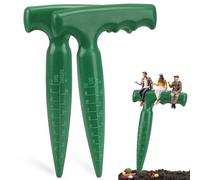 Milifox 2pcs Outil Plantoir à Bulbes - Jardinière à Bulbe avec Échelle de Mesure pour Une Plantation Précise,Idéal Outil de Jardinage des Légumes et des Fleurs (Vert)