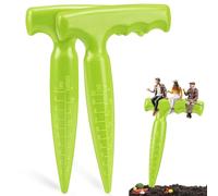 Milifox 2pcs Outil Plantoir à Bulbes - Jardinière à Bulbe avec Échelle de Mesure pour Une Plantation Précise,Idéal Outil de Jardinage des Légumes et des Fleurs (Vert Clair)