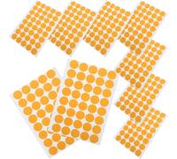 Milisten 10 Feuilles Autocollants à Pois de Couleur, Pastilles Autocollantes Colorées Rondes en Papier, Orange, sans Résidu, Design Vierge, pour Bocaux et Contenants, Usage Maison et École