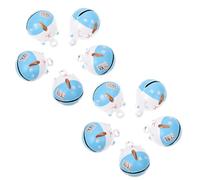 Milisten 10 Pièces Pendentifs de Cloches Chat Bleu et Blanc 24x17mm, Accessoires DIY Décoratifs Légers et Solide pour Bijoux, Loisirs Créatifs et Décoration Intérieure