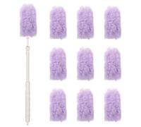 Milisten 1ensemble en Fibres Ultra-fines Électrostatiques Plumeau Télescopique Manche Extensible pour Nettoyage de Ventilateurs de Plafond et Voitures