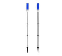 Milisten 2 Pièces Balise D'allée Solaire, Lampe Solaire de Marche, Acier Inoxydable, Bleu, Étanche, Portable, pour Allées et Marqueurs Routiers