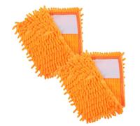 Milisten 2 Pièces Chiffon de Balai-serpillière de Rechange en Chenille | Absorption D’eau, Entretien Doux sans Abîmer le Sol, Design Coloré, Usage Fenêtre, Lot