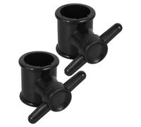 Milisten 2 Pièces Connecteur de Mât de Parapluie en Plastique Noir | Insert de Remplacement, Tube Stabilisateur à Filetage Standard, pour Plage et Terrasse