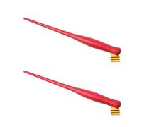 Milisten 2 Pièces Porte-plume Oblique Prise Confortable Prise Confortable | Accessoire D’écriture Dessin, Manche Rouge en Plastique et Métal, Plume Non Incluse
