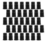 Milisten 35 Pièces Manchon de Tige de Roulette Pivotante en Abs Noir 19x32 Mm pour Fixation pour Pied de Chaise et Inserts de Manchon pour Roulette la Maison