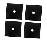 Milisten 4 Pièces Protège-brûleur Gazinière Résistant Tapis De Nettoyage Réutilisable Noir Avec Trou Ajustable Pour Cuisinière à Gaz