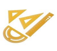 Milisten 4 Pièces Règle de Mesure en Métal, Outil Mathématique | Alliage D'aluminium, Échelle Claire, Portable, pour Dessin et Mesure, Élève, Enseignant