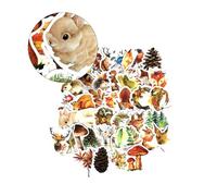 MILISTEN 47 Pièces Animaux de La Forêt Autocollants Automne Animaux Des Bois Créature Plante Graffiti Décalcomanies Enfants Scrapbooking Autocollants pour Ordinateur Portable Valise