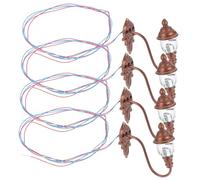 Milisten 4pièces Mini Lampe Décorative pour Maquettes De Lampes à LED pour Et Décoration De Table Sable Applique avec Lumière Blanche