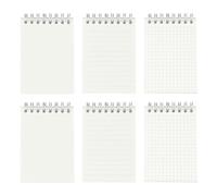 Milisten 6 Pièces Bloc-notes de L'élève Présent Mini Carnet de Notes | PP et Papier, Spirale à Couverture Transparente, Pages à Plat, Usage Bureau et Planning