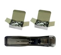 Milisten Agrafeuse sans Agrafe Créative en Plastique et Fer, Facile à Utiliser pour Organiser Documents au Bureau L'école, Kit Complet avec Clips de Recharge Style Plusieurs styles