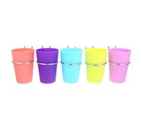 Milisten Anneaux pour Panneau Perforé Ronds en Fer pour Gobelets 260ml 5 Ensembles Couleur Aléatoire