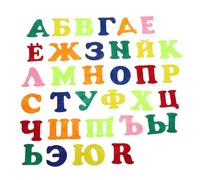 Milisten Autocollants Alphabet Russe Feutre Non Tissé Lot Décor Classe Maternelle Préscolaire Lettres Alphabet Sticker Murale
