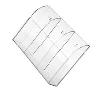 Milisten Boîte de Rangement Acrylique Transparente à Trois Compartiments | Organisateur Mural Simple, Finition Polie, Usage Chambre et Salle de Bain, pour Télécommandes et Feutres