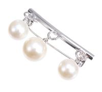 Milisten Broche en Perles Élégante Argentée 1 Pièce - Épingle à Jupe Décorative Fonctionnelle pour Femmes - Fixation de Vêtement Polyvalente pour Robe, Pantalon, Cardigan et Châle