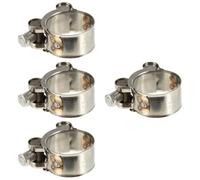Milisten Collier de Serrage à Boulon en T Installation Rapide 4 Pièces en Acier Inoxydable Argenté Réglable pour Tuyaux de Radiateur et Durites en Silicone pour Camion ou Usage Domestique