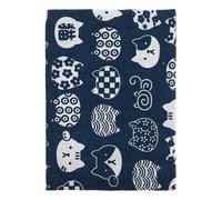 Milisten Couverture de Livre en Tissu Lavable Bleu Reliure Délicate, Pochettes à Livres Réutilisables pour Usage Scolaire et Professionnel