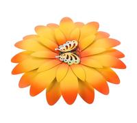 Milisten Décoration Murale Métal Représentant Une Fleur Ornement Suspendu Pour Intérieur Statue De Fleur Décorative