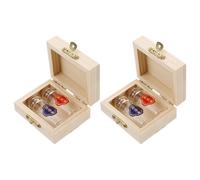 Milisten Ensemble De 2 Boîte de Conservation Bois pour Souvenirs Garçon Fille pour Cheveux Fœtaux Cordon Ombilical et Première Mèche Coffret Mémoire Né