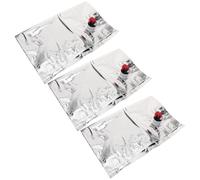 Milisten Lot de 3 Poches à Vin Rechargeables 10 L Robinet à Charnière, Paquet à Boire Réutilisables, Compatibles pour Pique-niques, Camping et Stockage Pratique du Vin