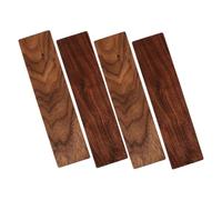 Milisten Lot de 4 Planches de Bois de Noyer Massif 20x5x1 Cm pour Bricolage et Sculpture, Blocs de Bois Bruts Lisses, Usage Artisanal et Décoration Intérieure, Destinés aux Amateurs