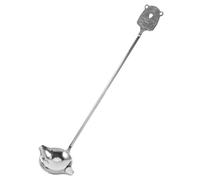 Milisten Louche à Sauce Acier Inoxydable avec Bec Verseur Angulaire Cuillère de Service pour Condiments Sauces et Soupes Manche Long pour Usage Professionnel