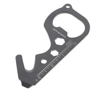 Milisten Outil de Poche Multifonction Ouvre-bouteille Porte-clefs Mousqueton Portable pour Camping Randonnée en Acier Inoxydable Noir