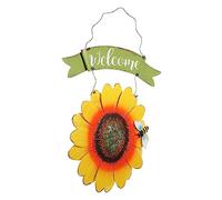 Milisten Panneau De Bienvenue Pour Mur Tournesol Couronne De Porte Entrée Décoration Extérieure Pour Porche Pendentif Mural