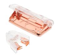 Milisten Perforatrice à Deux Trous Portable 2 Pièces Arrache-agrafes en Métal Rose Gold pour Bureau et Usage Polyvalent Fournitures de Bureau