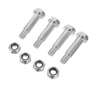 Milisten Pièces de roue pneumatique, pièces de roue de compresseur d'air, kit de 4 boulons et vis en fer 12 MM argenté, grande, pour trolley et outils pour compresseur air