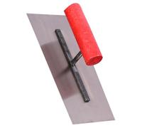 Milisten Platoir à Enduit en Acier Inoxydable Poli avec Poignée en Bois, Large Surface pour Enduit de Ciment, Facile à Nettoyer, pour Usage Domestique et Commercial