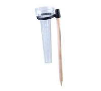 Milisten Pluviomètre Jardin Plastique avec Tasse Graduée Et Bâtonnet Bois Outil De Mesure Précis pour Pluie Extérieure Résistant Et Facile à Installer