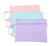 Milisten Pochette Zippée A4 Imperméable en Tissu Oxford, Lot de 3 Pièces, Grosse Capacité et Résistante à L'usure, pour Articles et Journaux