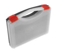 Milisten PP Boîte de Rangement Compartimentée Portable avec Poignée | Couvercle Transparent, Plusieurs Compartiments avec Séparateur, pour Petites Pièces et Boulons, Usage Mobile